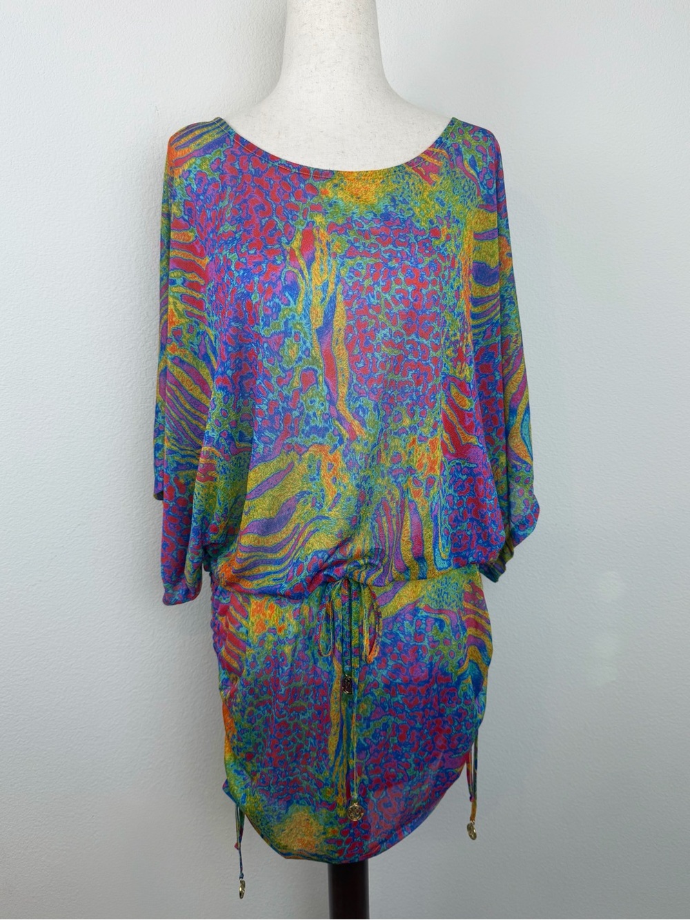 Luli Fama South Beach Dress Multicolor Swim Coverup Size Medium